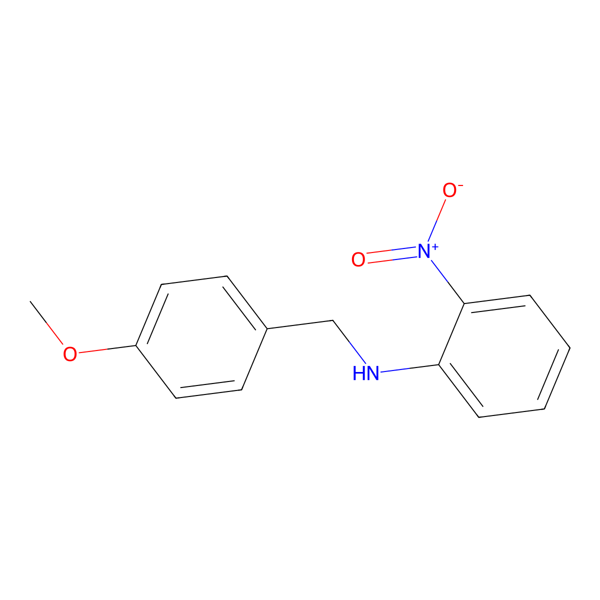 N-(4-methoxybenzyl)-2-nitroaniline molecular structure, CAS 6113-65-1