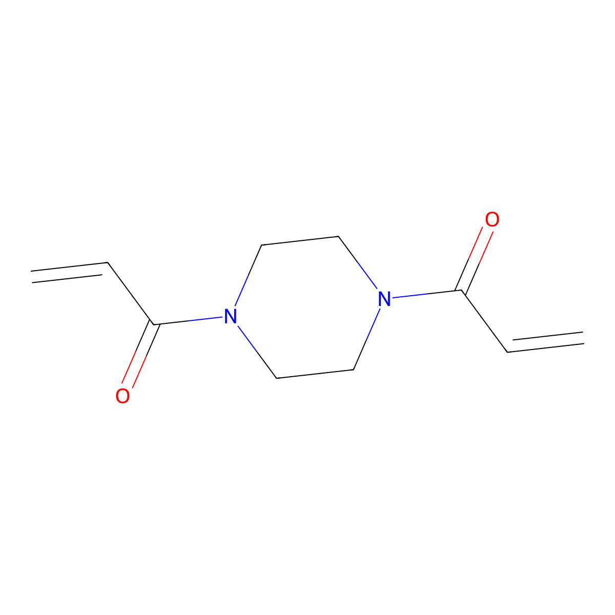 1,4-Bis(acryloyl)piperazine molecular structure, CAS 61133-53-7