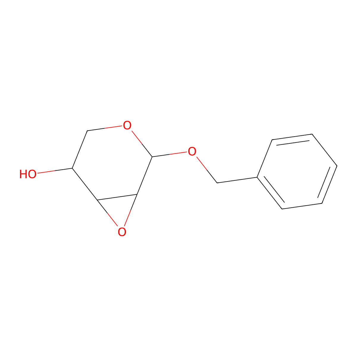 Benzyl-2,3-anhydro-alpha-D-ribopyranoside molecular structure, CAS 61134-24-5