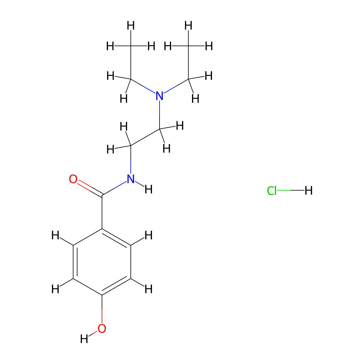4-Hydroxy-N-(2-diethylaminoethyl)benzamide molecular structure, CAS 61137-64-2