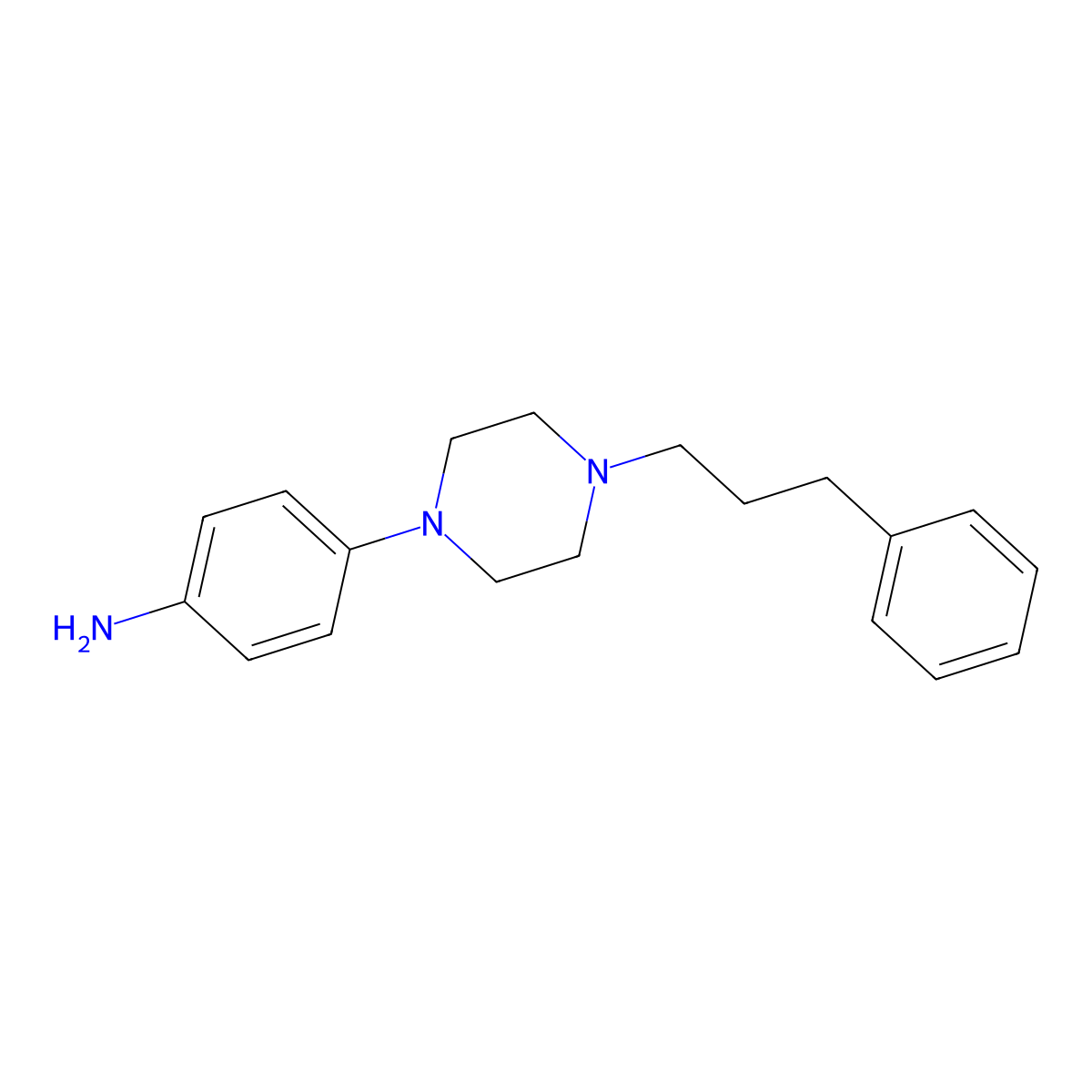 4-[4-(3-Phenylpropyl)piperazin-1-yl]aniline molecular structure, CAS 611399-71-4