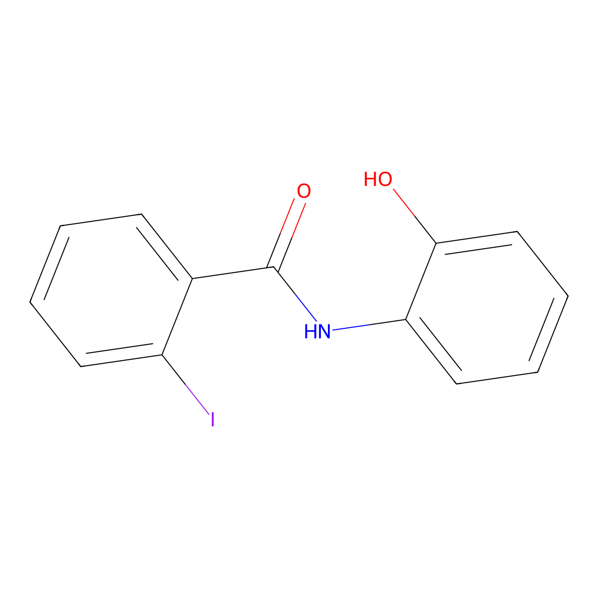 N-(2-hydroxyphenyl)-2-iodobenzamide molecular structure, CAS 6114-01-8