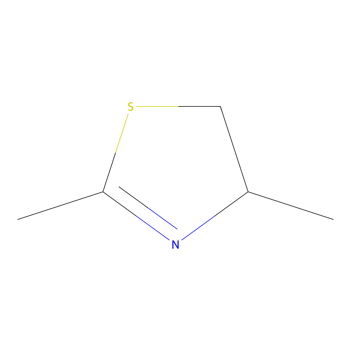 2,4-Dimethyl-4,5-dihydro-1,3-thiazole molecular structure, CAS 6114-40-5