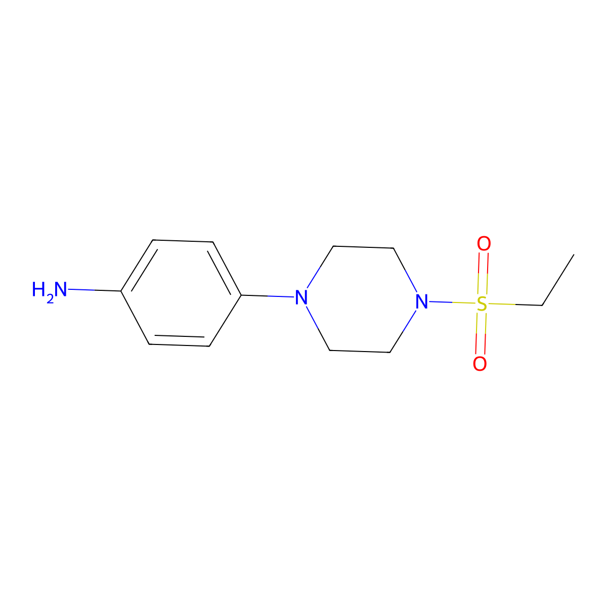 4-(4-Ethylsulfonylpiperazin-1-yl)aniline molecular structure, CAS 611400-14-7