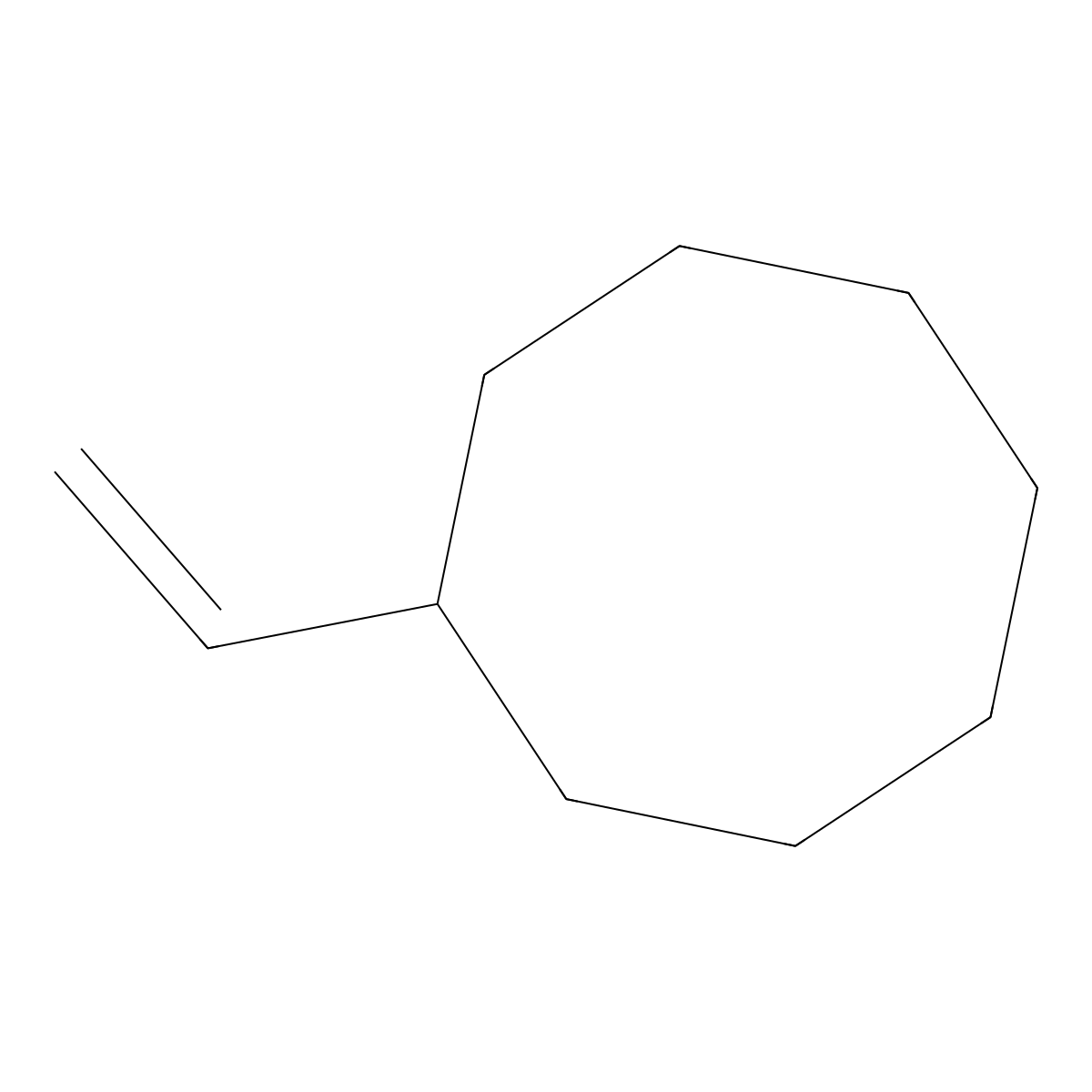 Vinylcyclooctane molecular structure, CAS 61142-41-4