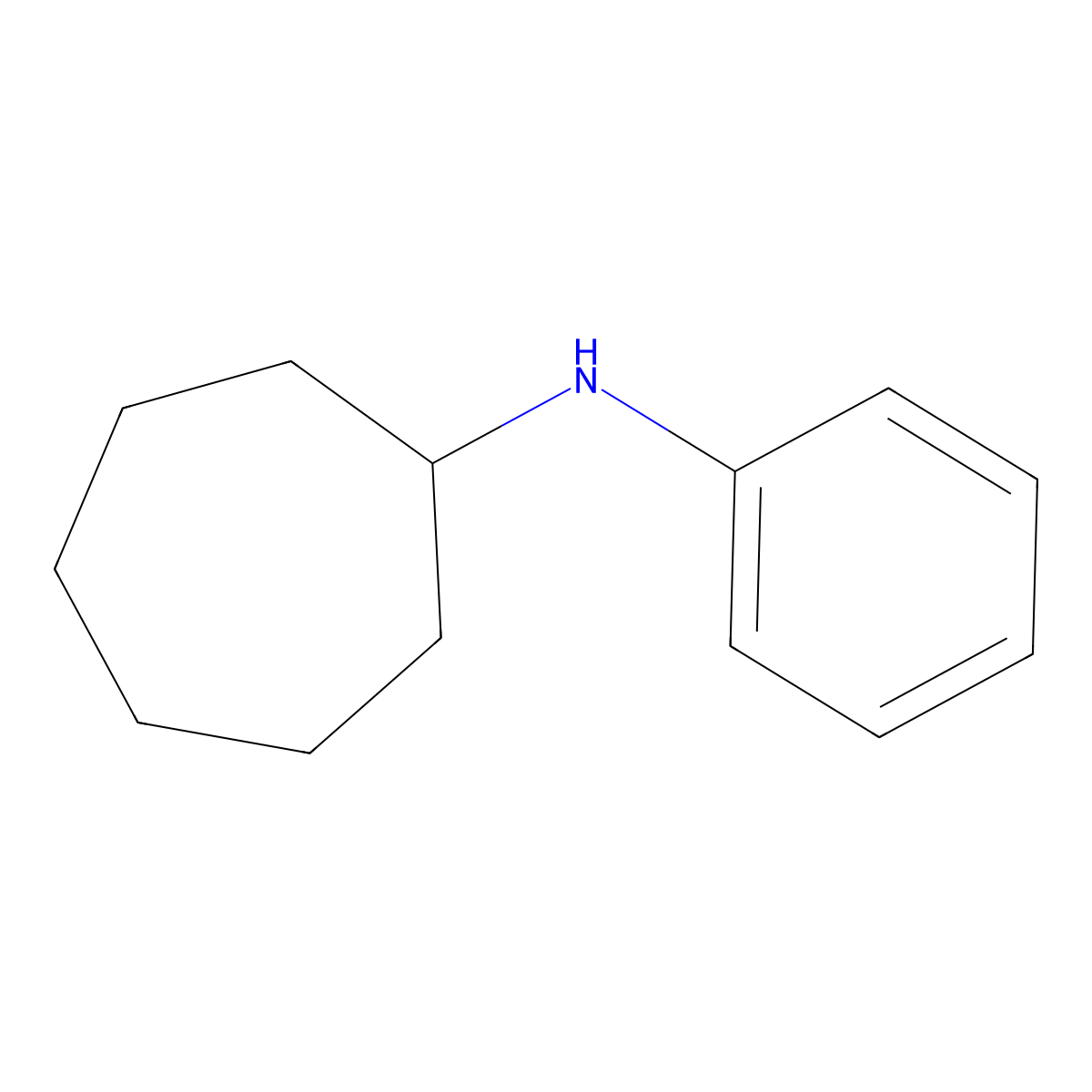 N-Phenylcycloheptanamine molecular structure, CAS 61142-86-7