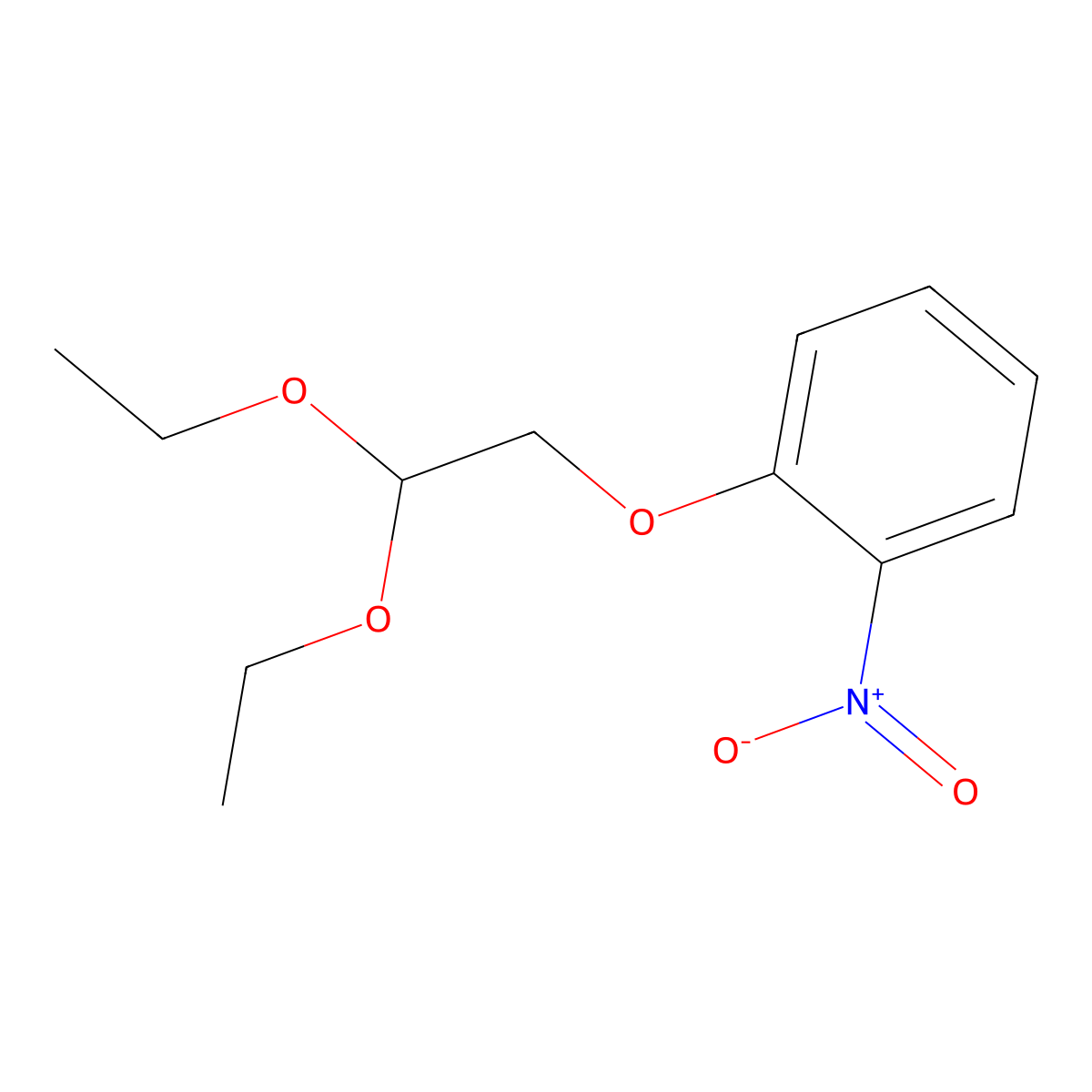 Benzene, 1-(2,2-diethoxyethoxy)-2-nitro- molecular structure, CAS 61144-93-2