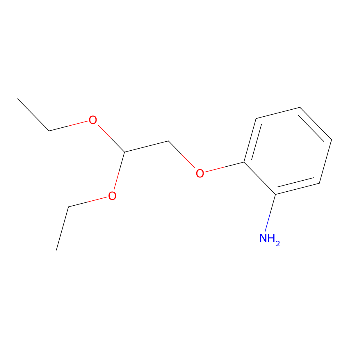Benzenamine, 2-(2,2-diethoxyethoxy)- molecular structure, CAS 61144-94-3