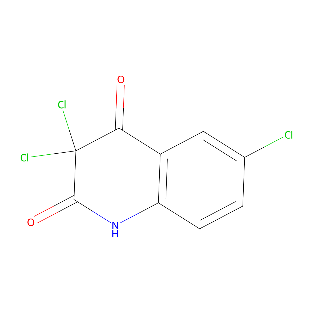 3,3,6-Trichloroquinoline-2,4(1H,3H)-dione molecular structure, CAS 61145-26-4