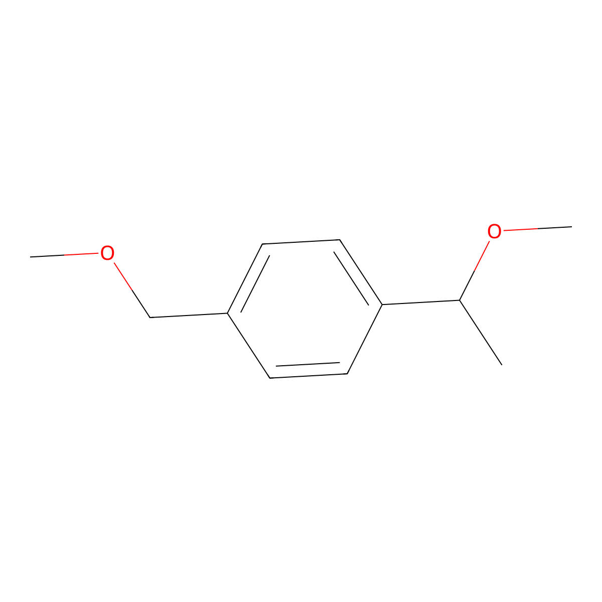 Benzene, 1-(1-methoxyethyl)-4-(methoxymethyl)- molecular structure, CAS 61145-46-8