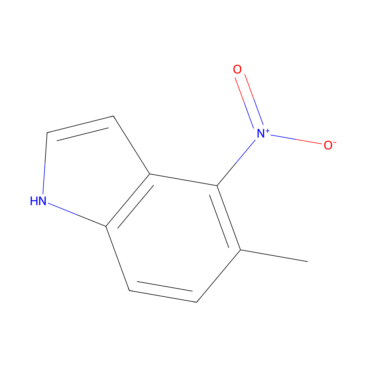 5-methyl-4-nitro-1H-indole molecular structure, CAS 61149-54-0