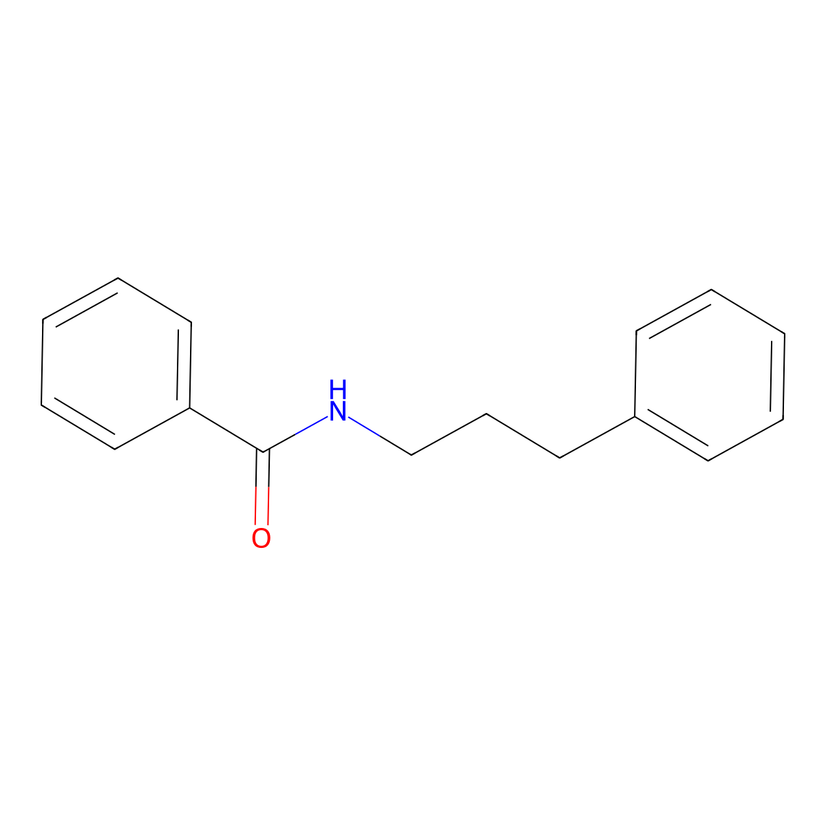 N-(3-phenylpropyl)benzamide molecular structure, CAS 6115-25-9