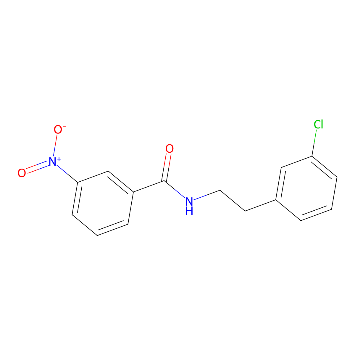 N-[2-(3-chlorophenyl)ethyl]-3-nitrobenzamide molecular structure, CAS 6115-62-4