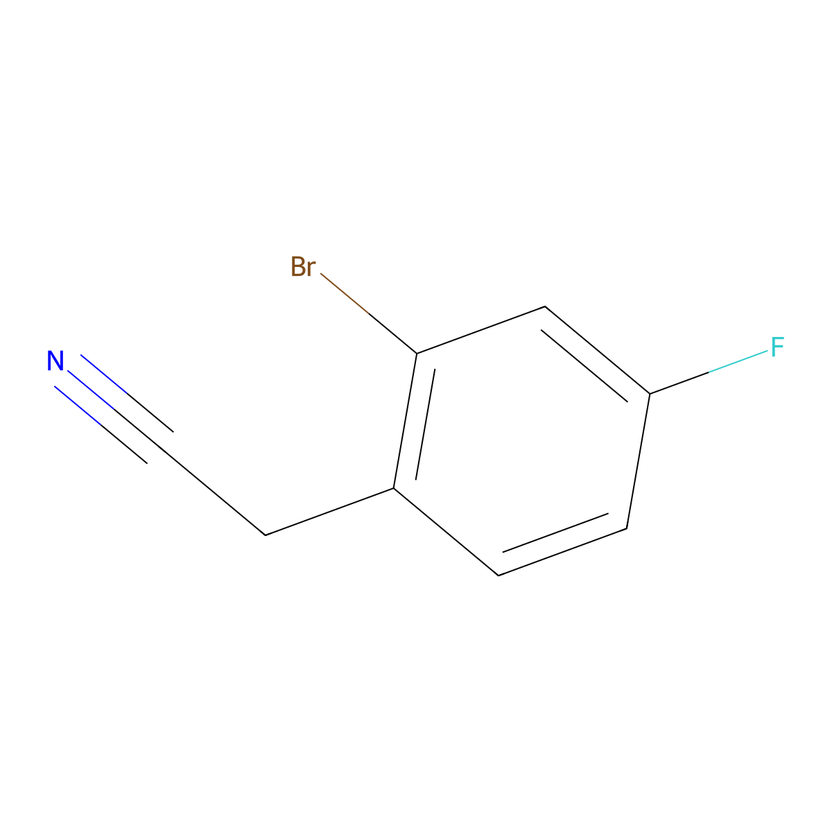 2-(2-Bromo-4-fluorophenyl)acetonitrile molecular structure, CAS 61150-58-1