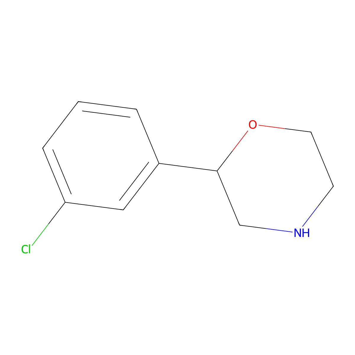 2-(3-Chlorophenyl)morpholine molecular structure, CAS 61151-63-1