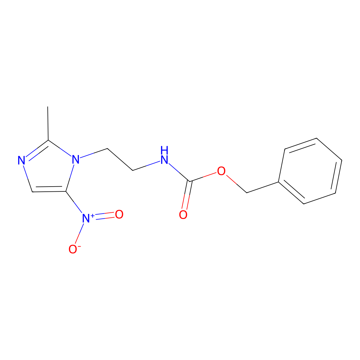 O-Benzylcarbamate,N-(2-Me-5-nitro-imidazol-1-yl) molecular structure, CAS 61151-76-6