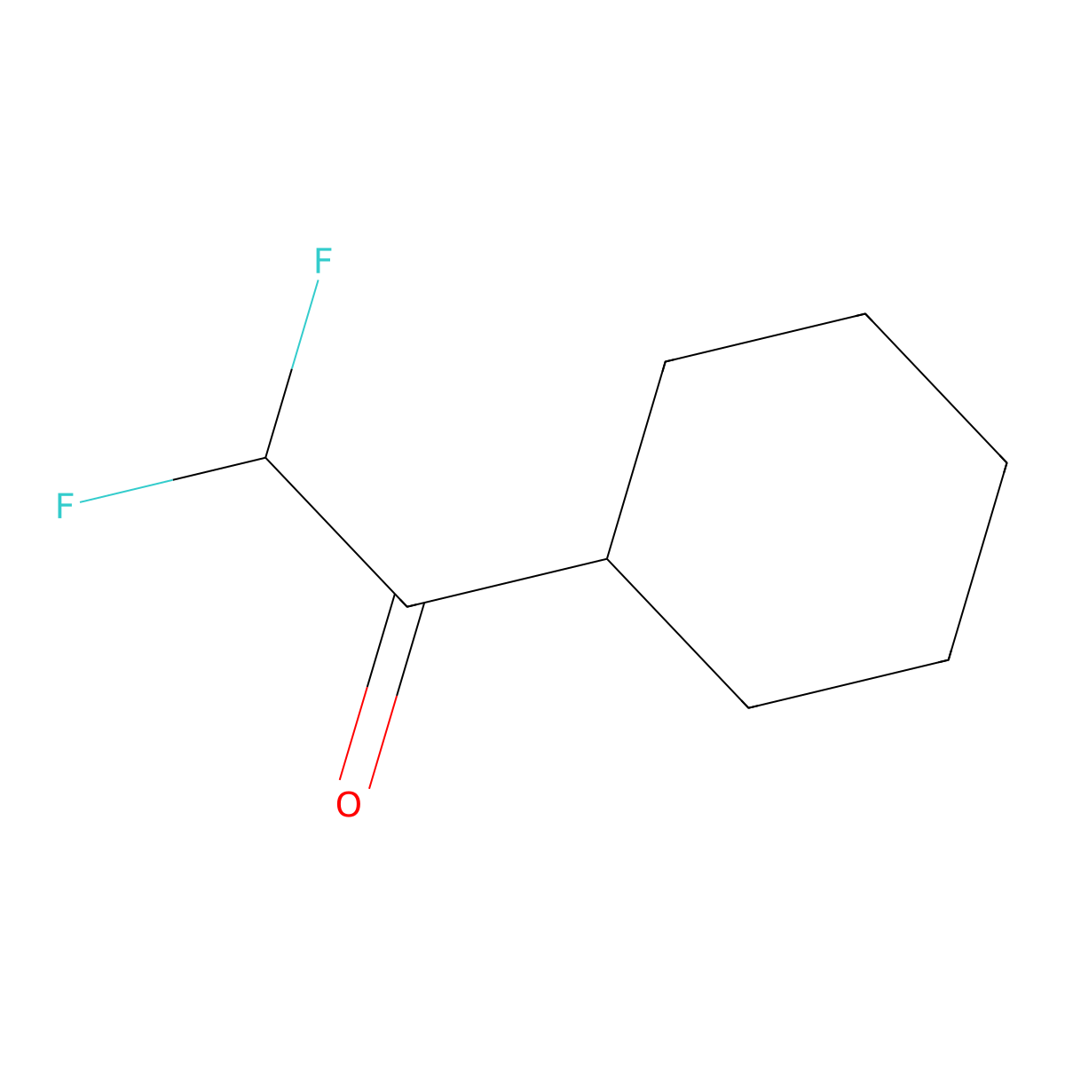 1-Cyclohexyl-2,2-difluoroethan-1-one molecular structure, CAS 61153-51-3