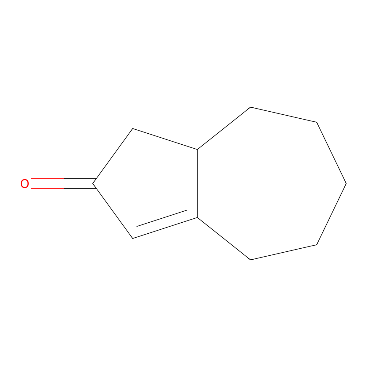 4,5,6,7,8,8a-hexahydro-1H-azulen-2-one molecular structure, CAS 61154-46-9