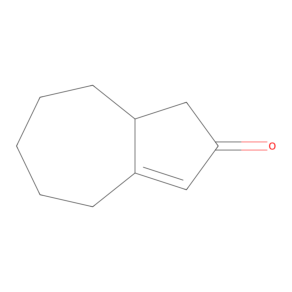 4,5,6,7,8,8a-hexahydro-1H-azulen-2-one molecular structure, CAS 61154-46-9