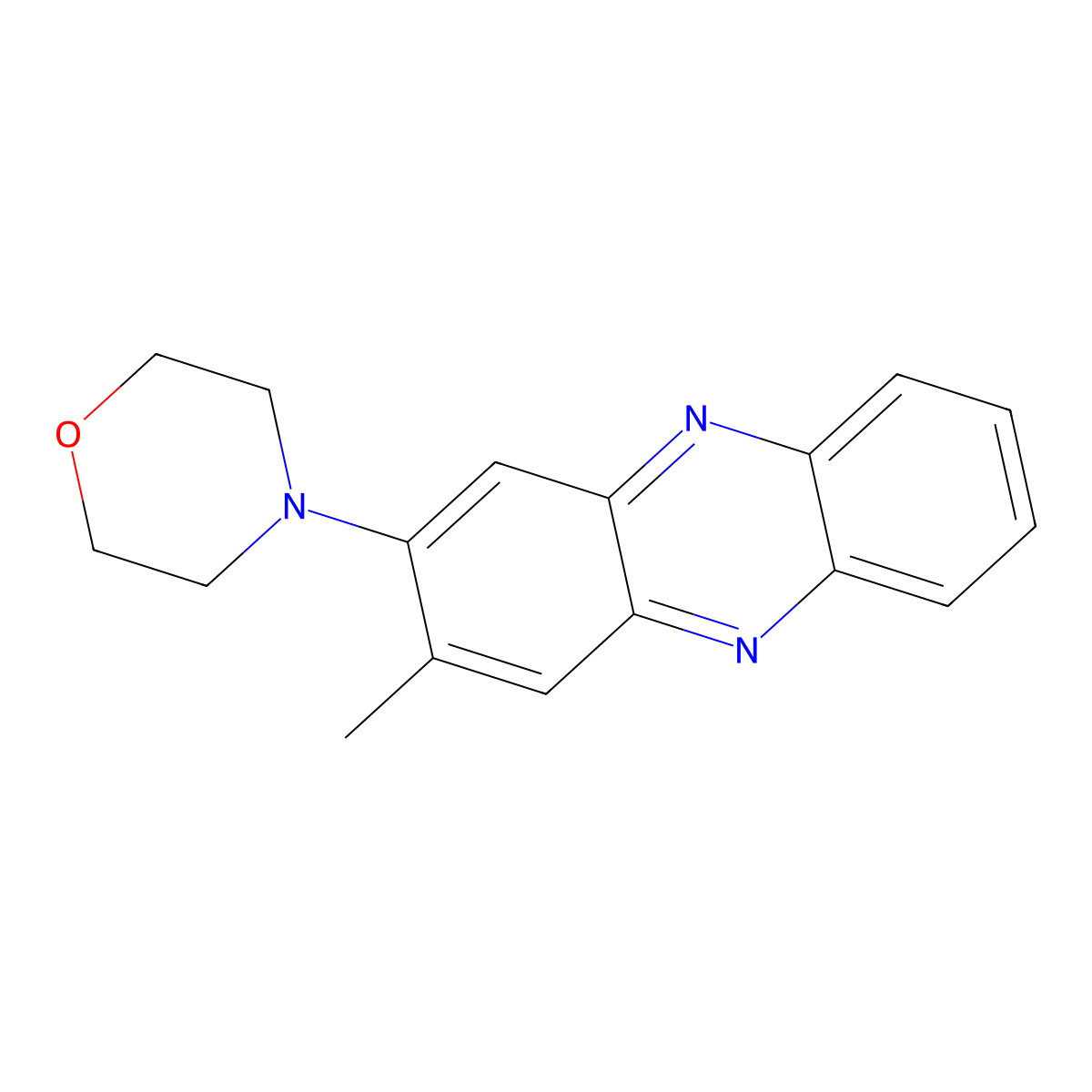 4-(3-Methylphenazin-2-yl)morpholine molecular structure, CAS 61155-57-5