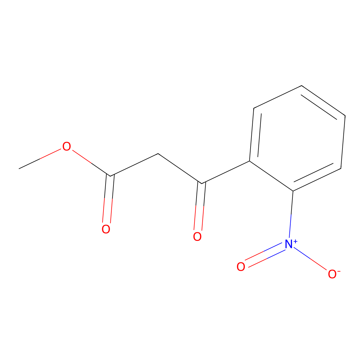 Methyl 3-(2-nitrophenyl)-3-oxopropanoate molecular structure, CAS 61158-02-9