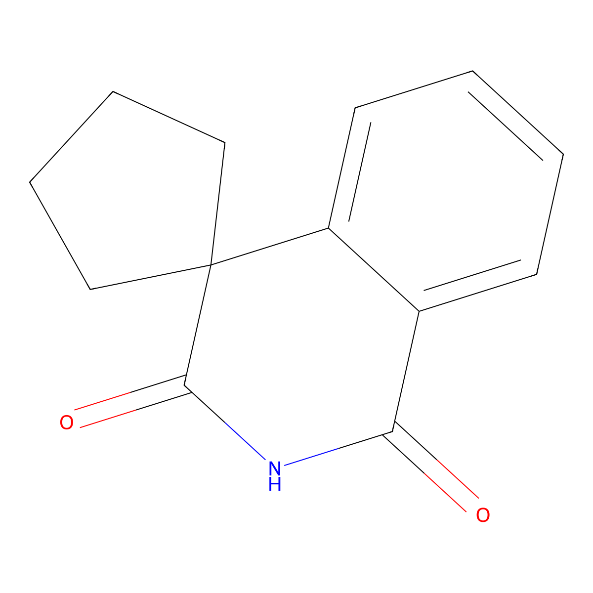 2',3'-dihydro-1'H-spiro[cyclopentane-1,4'-isoquinoline]-1',3'-dione molecular structure, CAS 6116-48-9