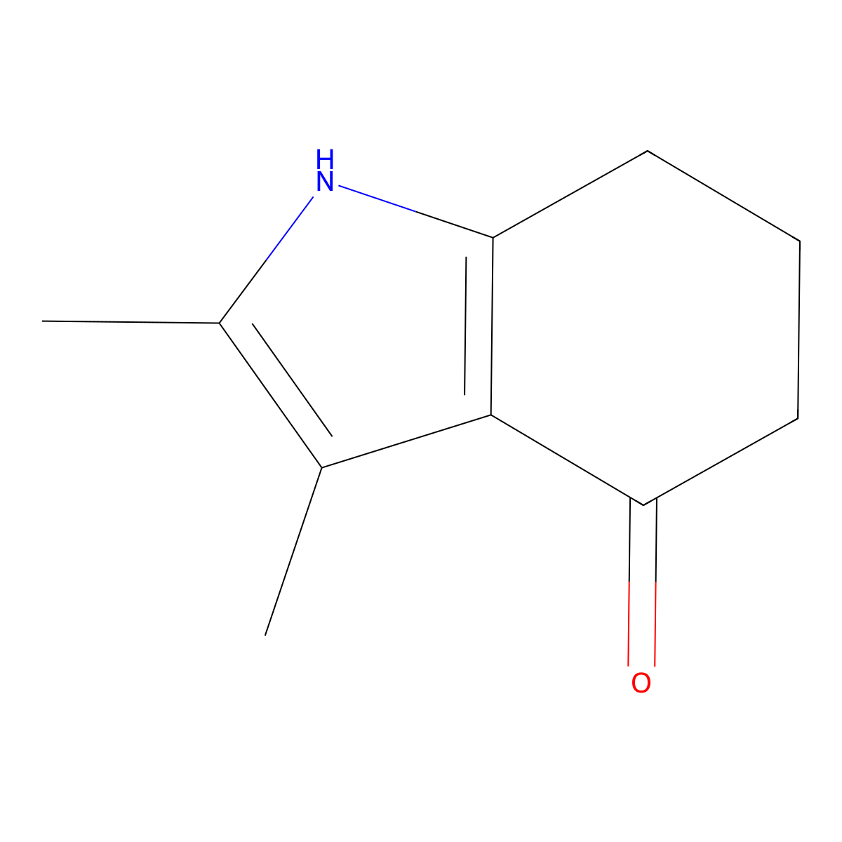 Indol-4(5H)-one, 6,7-dihydro-2,3-dimethyl- molecular structure, CAS 6116-75-2