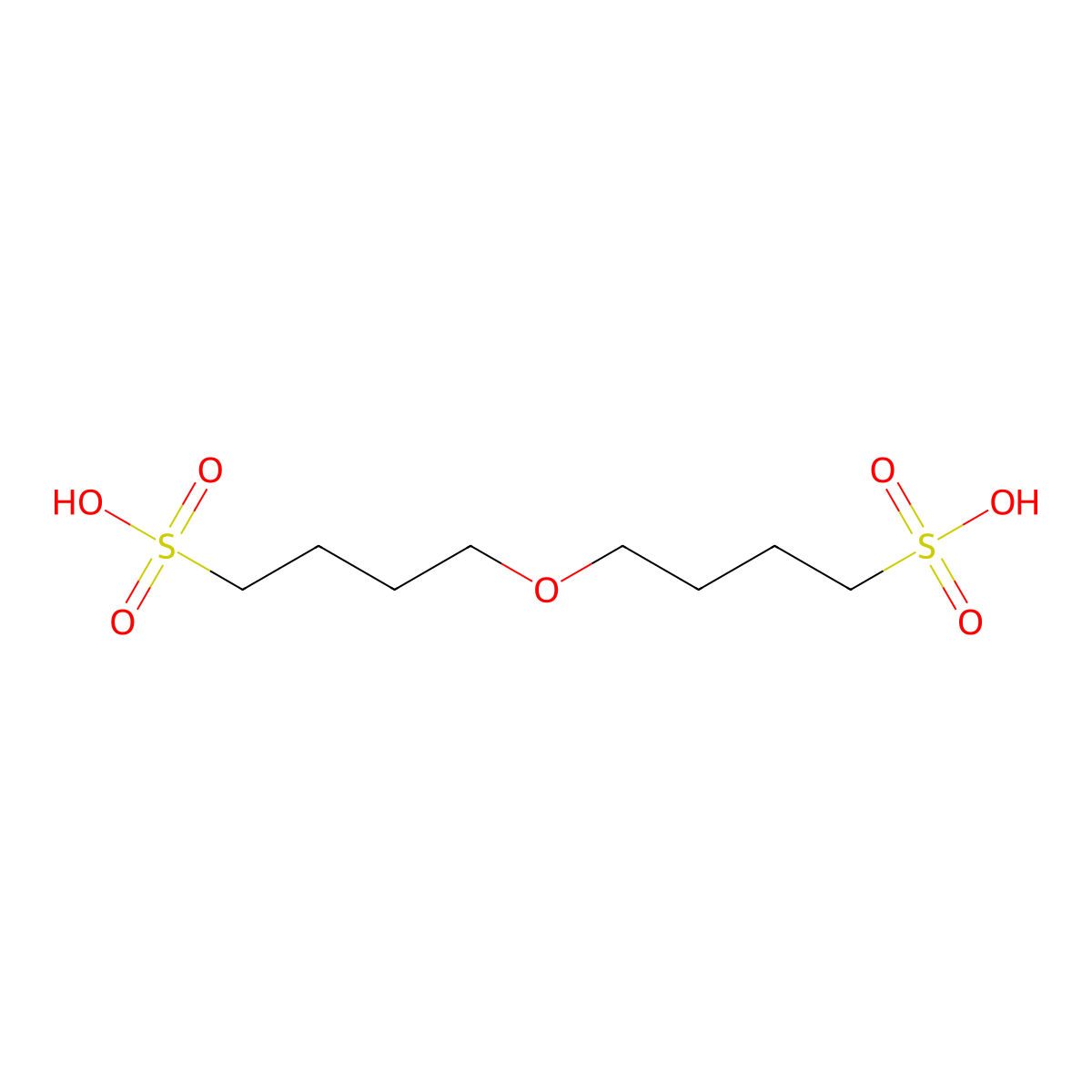 4,4'-Oxybis[1-butanesulfonic acid] molecular structure, CAS 61161-42-0