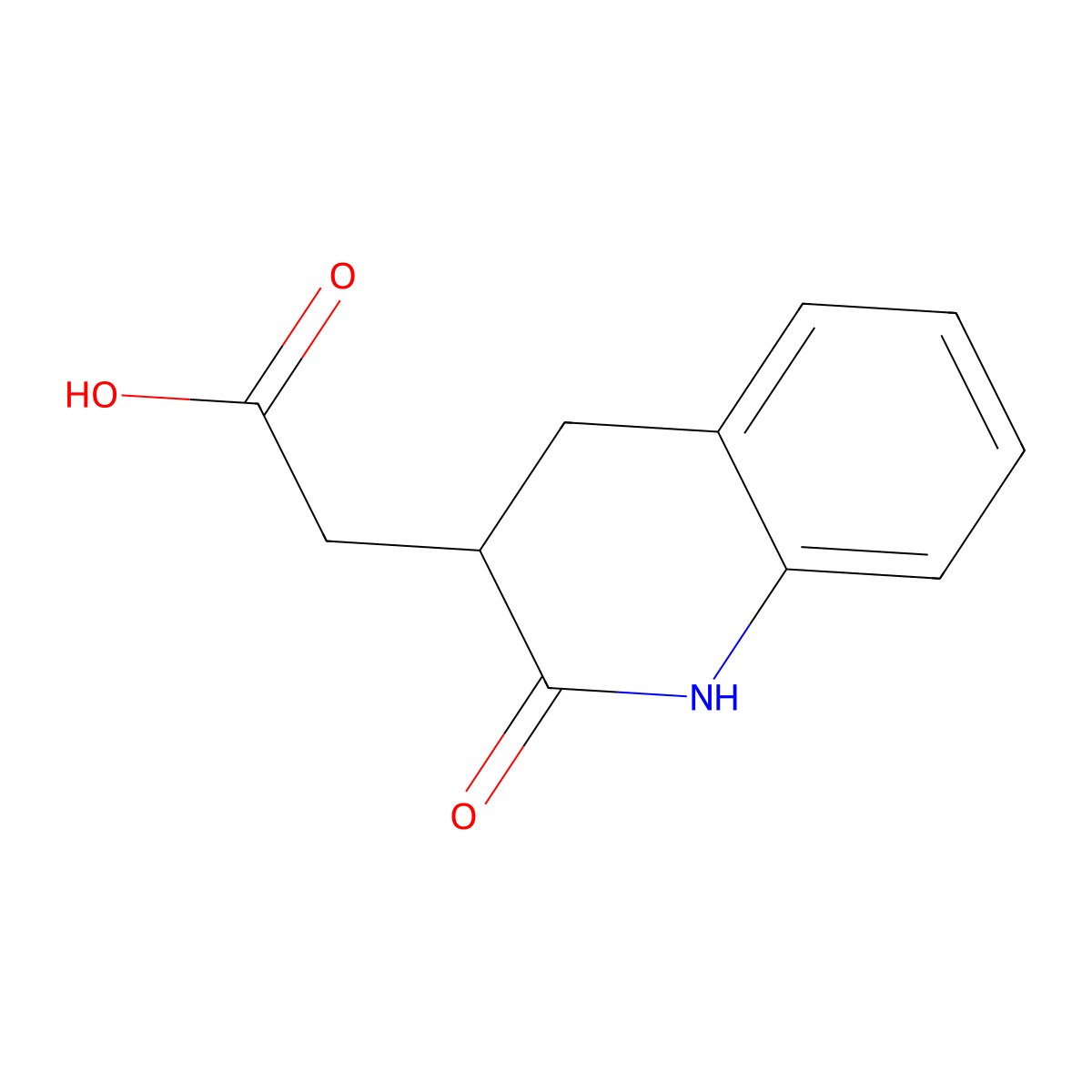 2-(2-Oxo-1,2,3,4-tetrahydroquinolin-3-YL)acetic acid molecular structure, CAS 61164-71-4