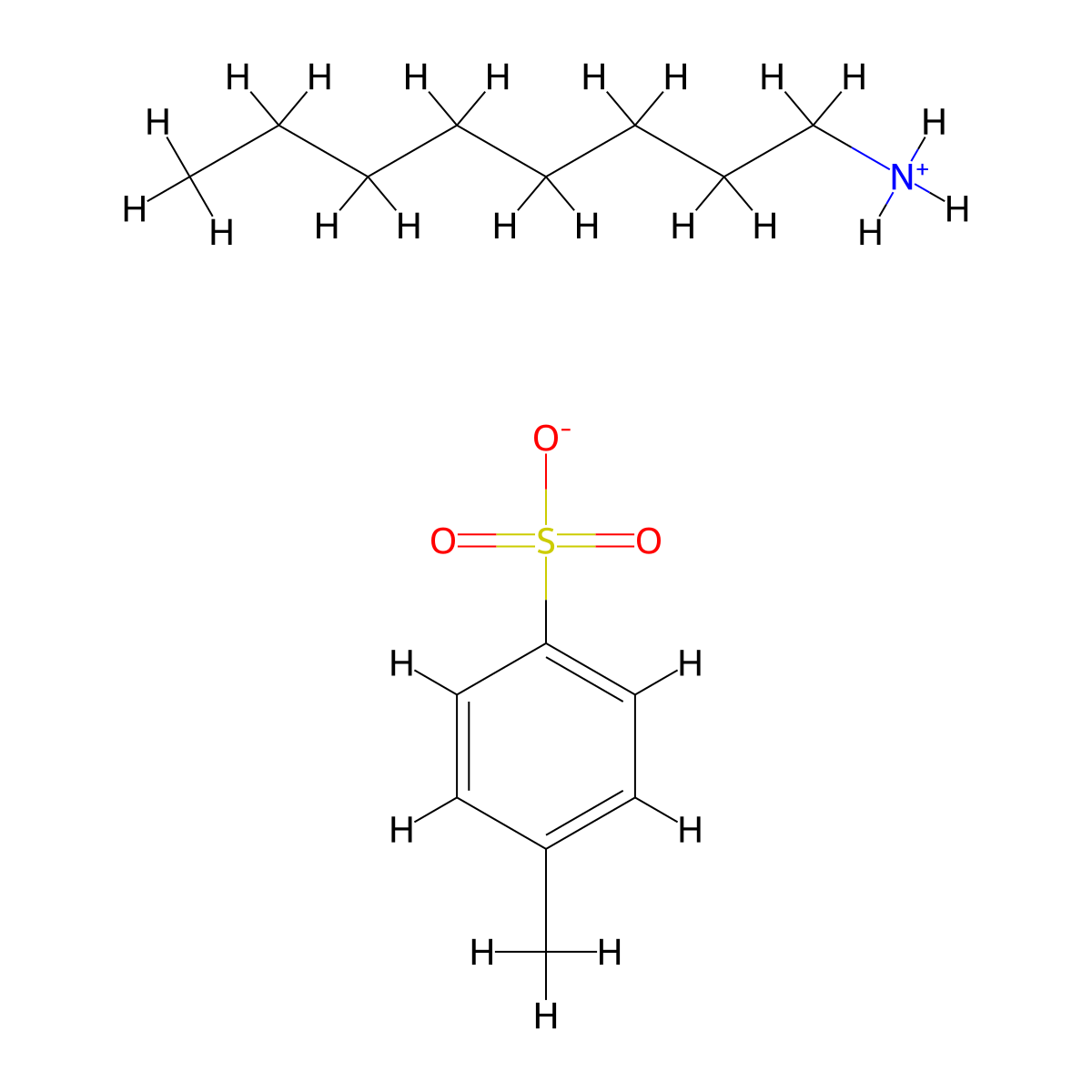 4-Methylbenzene-1-sulfonic acid--octan-1-amine (1/1) molecular structure, CAS 61165-94-4