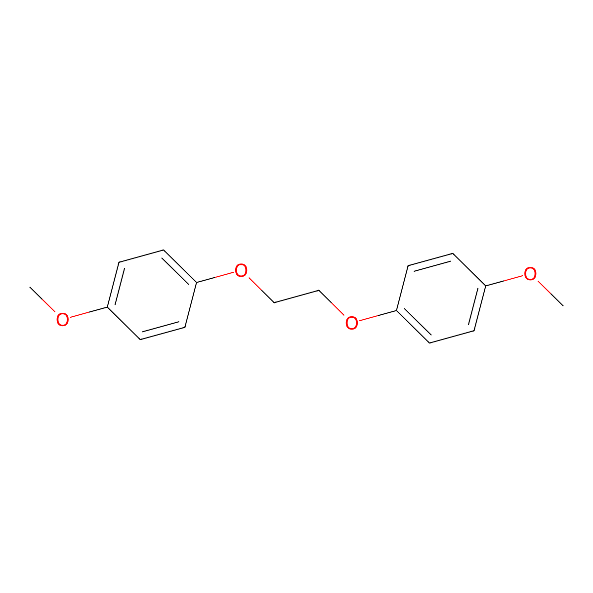 1-Methoxy-4-[2-(4-methoxyphenoxy)ethoxy]benzene molecular structure, CAS 61165-99-9