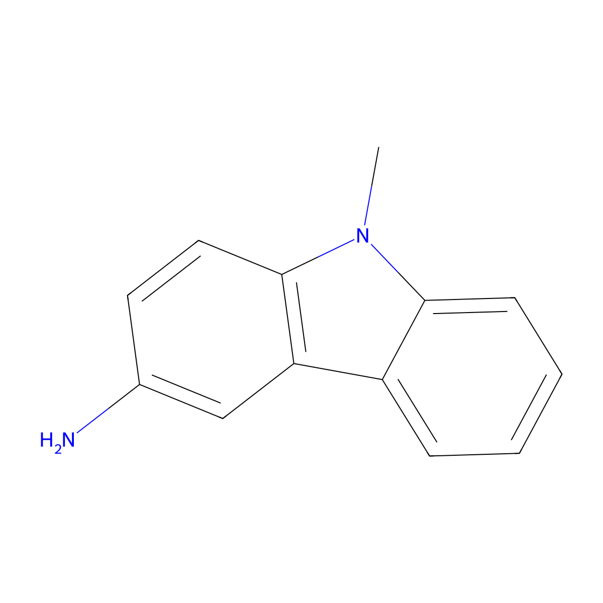 9-Methyl-9H-carbazol-3-amine molecular structure, CAS 61166-04-9