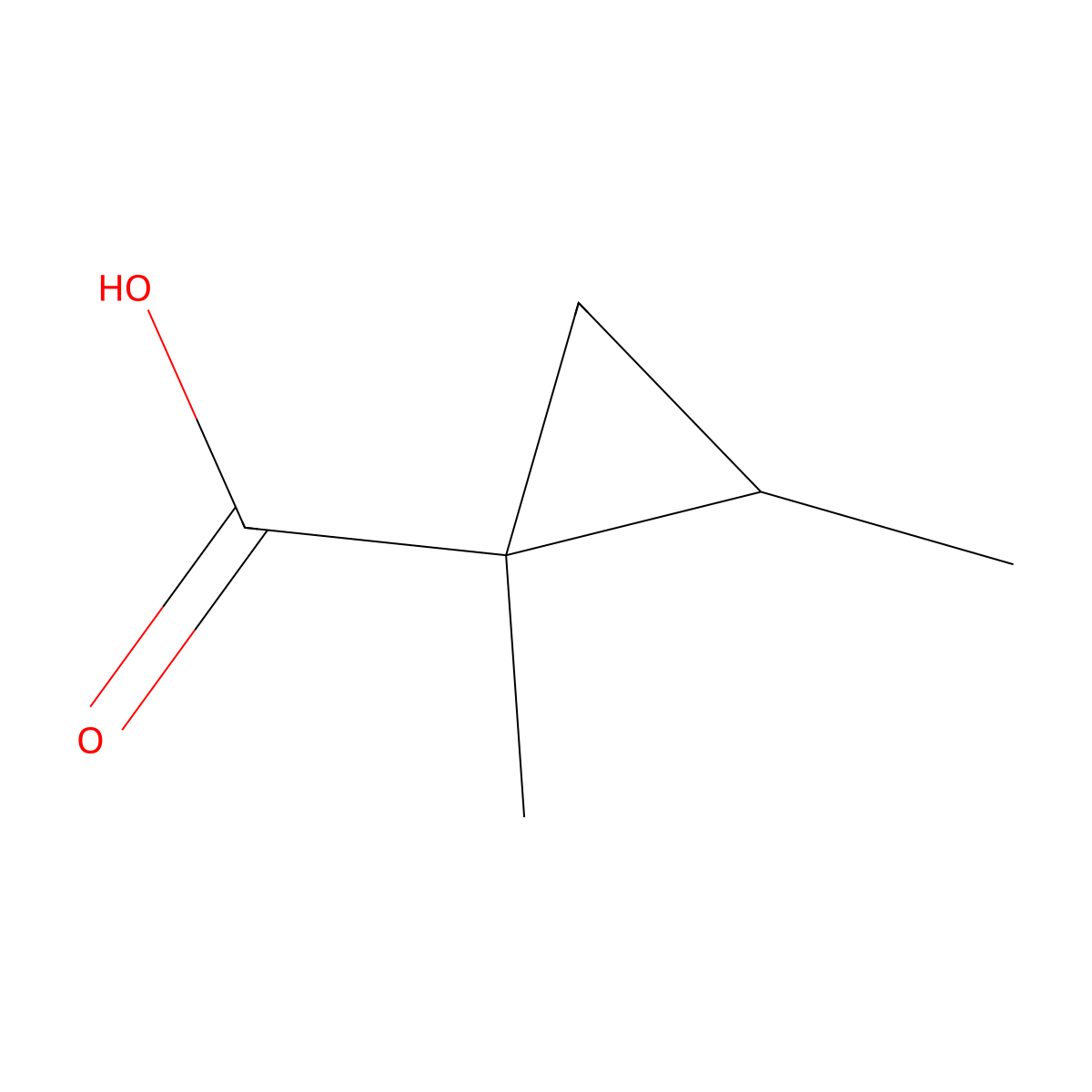(1R,2R)-1,2-Dimethylcyclopropane-1-carboxylic acid molecular structure, CAS 61168-37-4