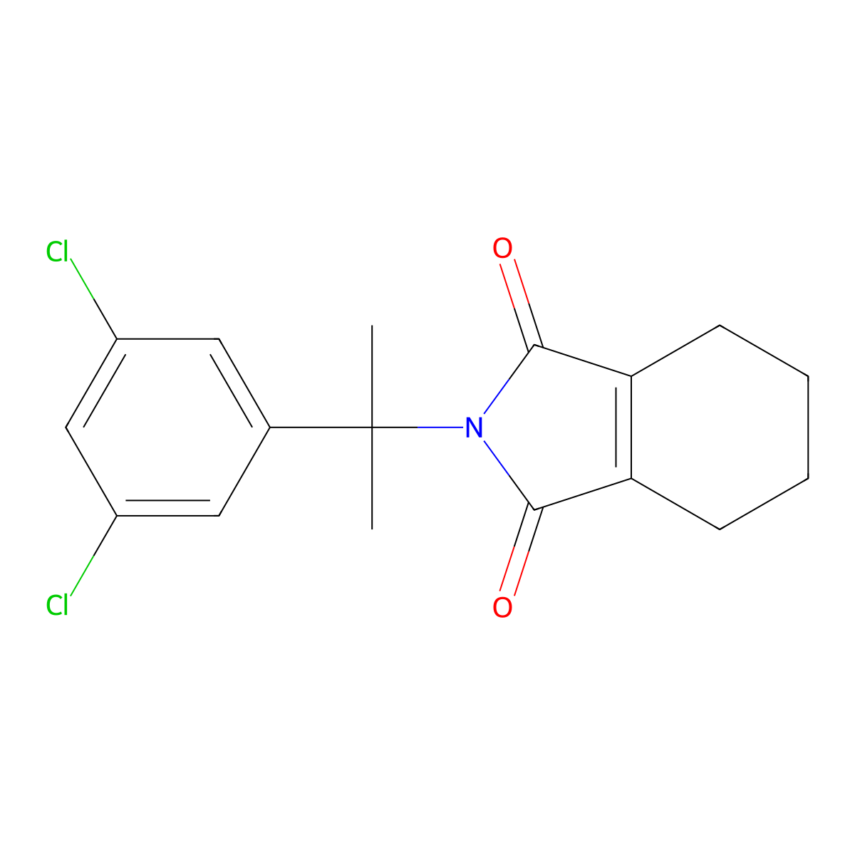 2-[2-(3,5-Dichlorophenyl)propan-2-yl]-4,5,6,7-tetrahydroisoindole-1,3-dione molecular structure, CAS 6117-25-5