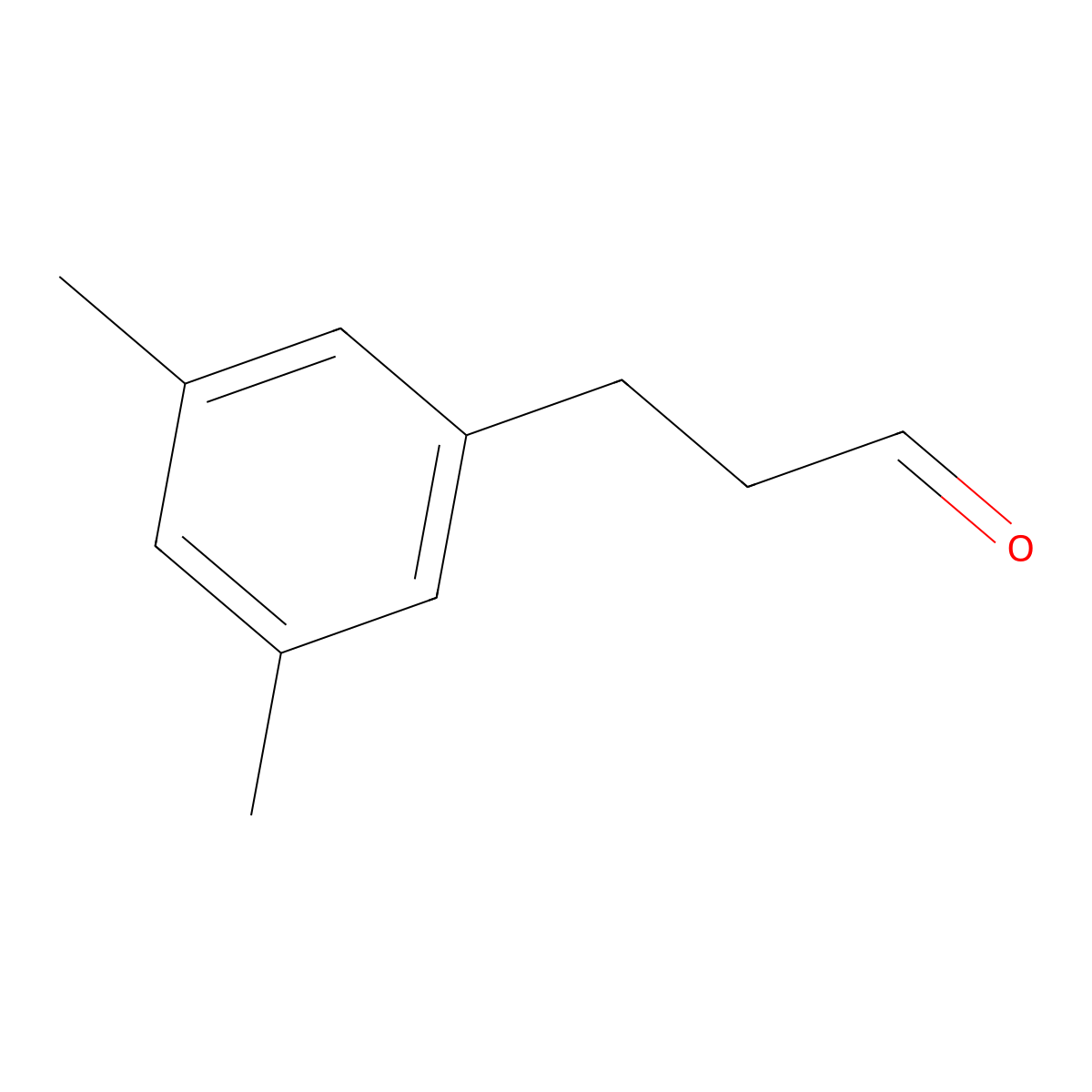 3,5-Dimethyl-benzenepropanal molecular structure, CAS 61172-28-9