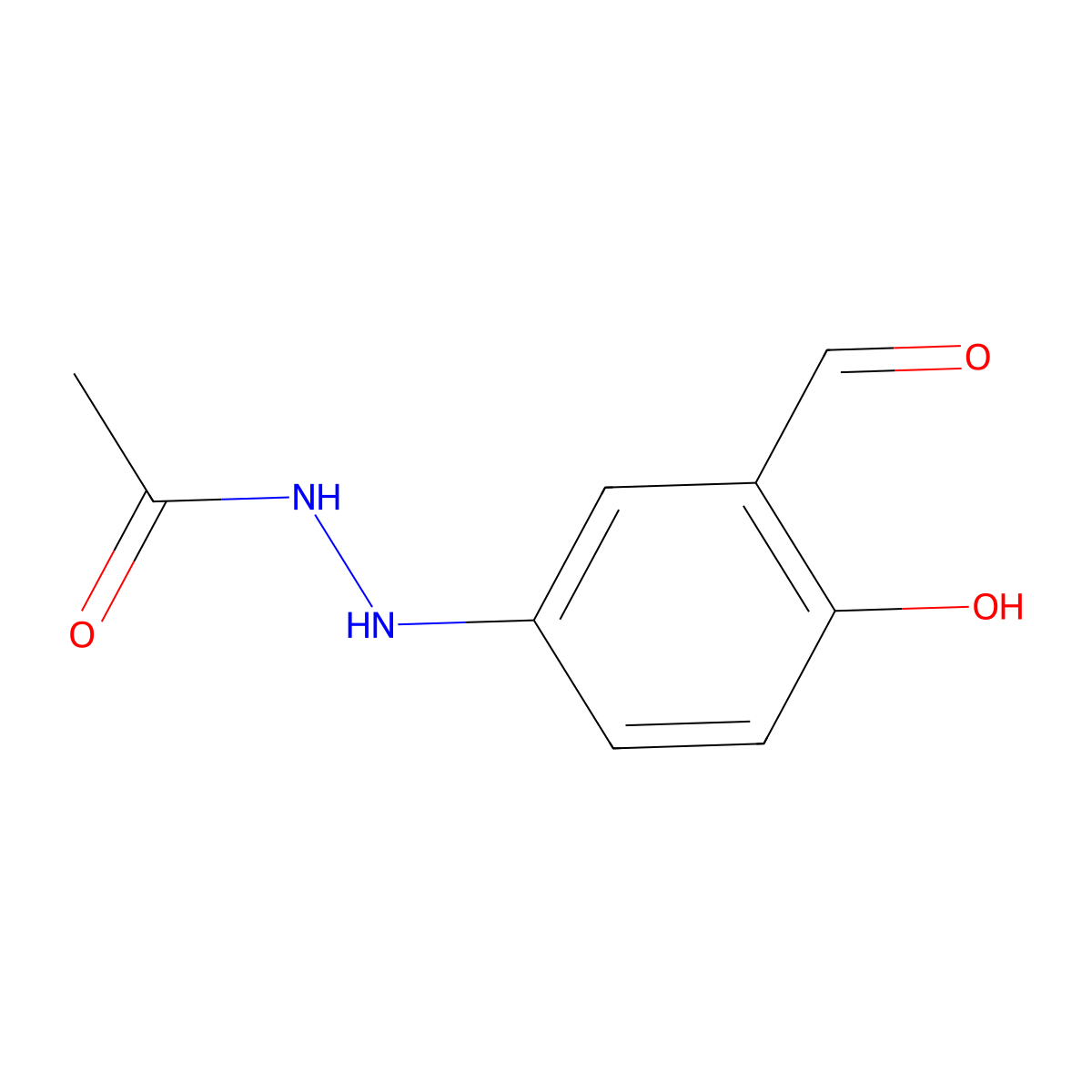 N-Acetyl-N'-(3-formyl-4-hydroxyphenyl)hydrazine molecular structure, CAS 61172-42-7