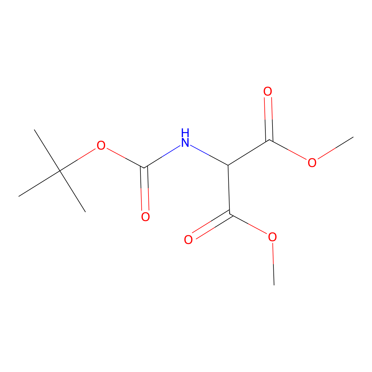 Dimethyl (Boc-amino)malonate molecular structure, CAS 61172-70-1