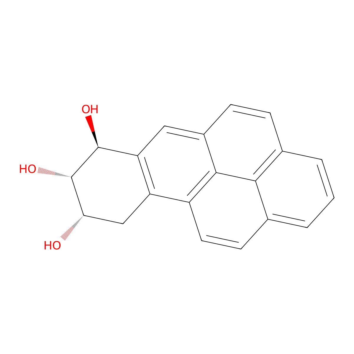 7,8,9,10-Tetrahydro-7alpha,8beta,9beta-trihydroxy-benzo(a)pyrene molecular structure, CAS 61176-59-8