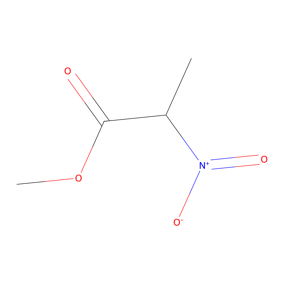 Methyl 2-nitropropanoate molecular structure, CAS 6118-50-9