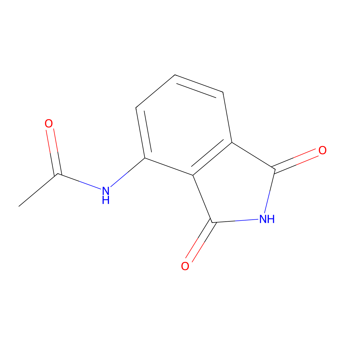 3-Acetamidophthalimide molecular structure, CAS 6118-65-6