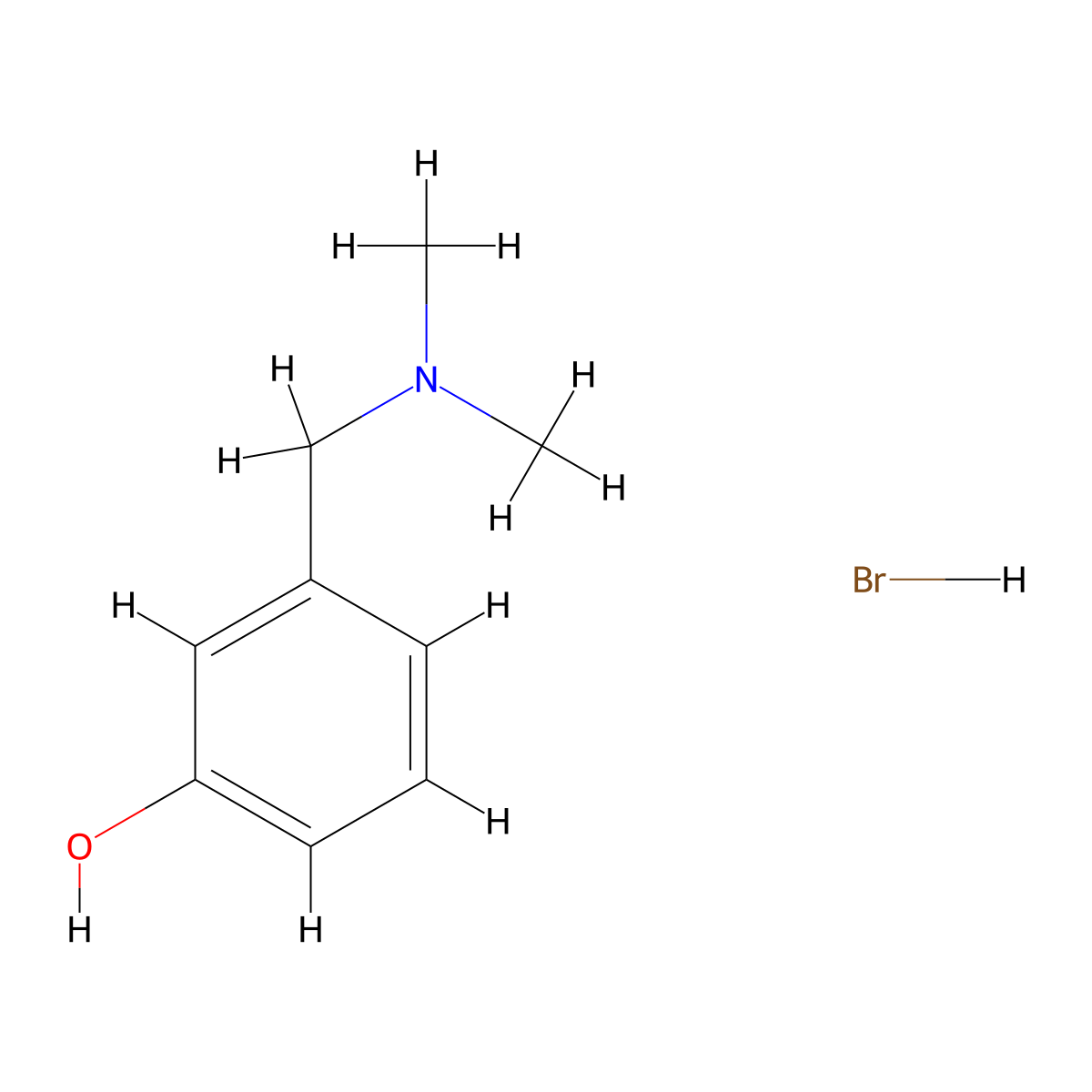 3-[(Dimethylamino)methyl]phenol hydrobromide molecular structure, CAS 61186-04-7
