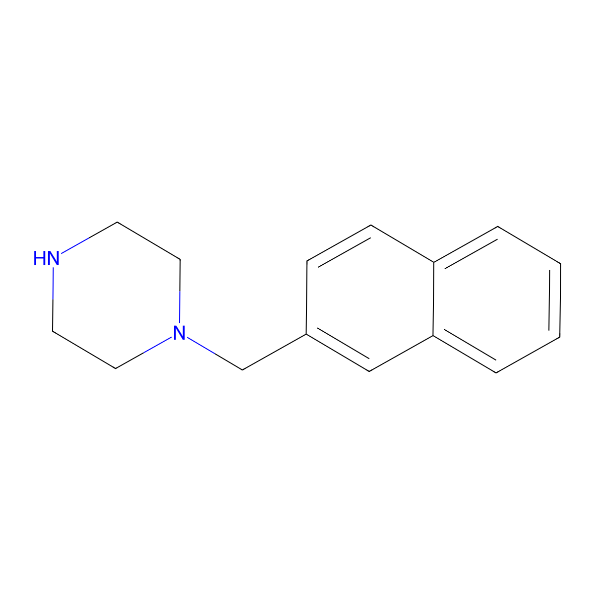 1-(Naphthalen-2-ylmethyl)piperazine molecular structure, CAS 61187-16-4