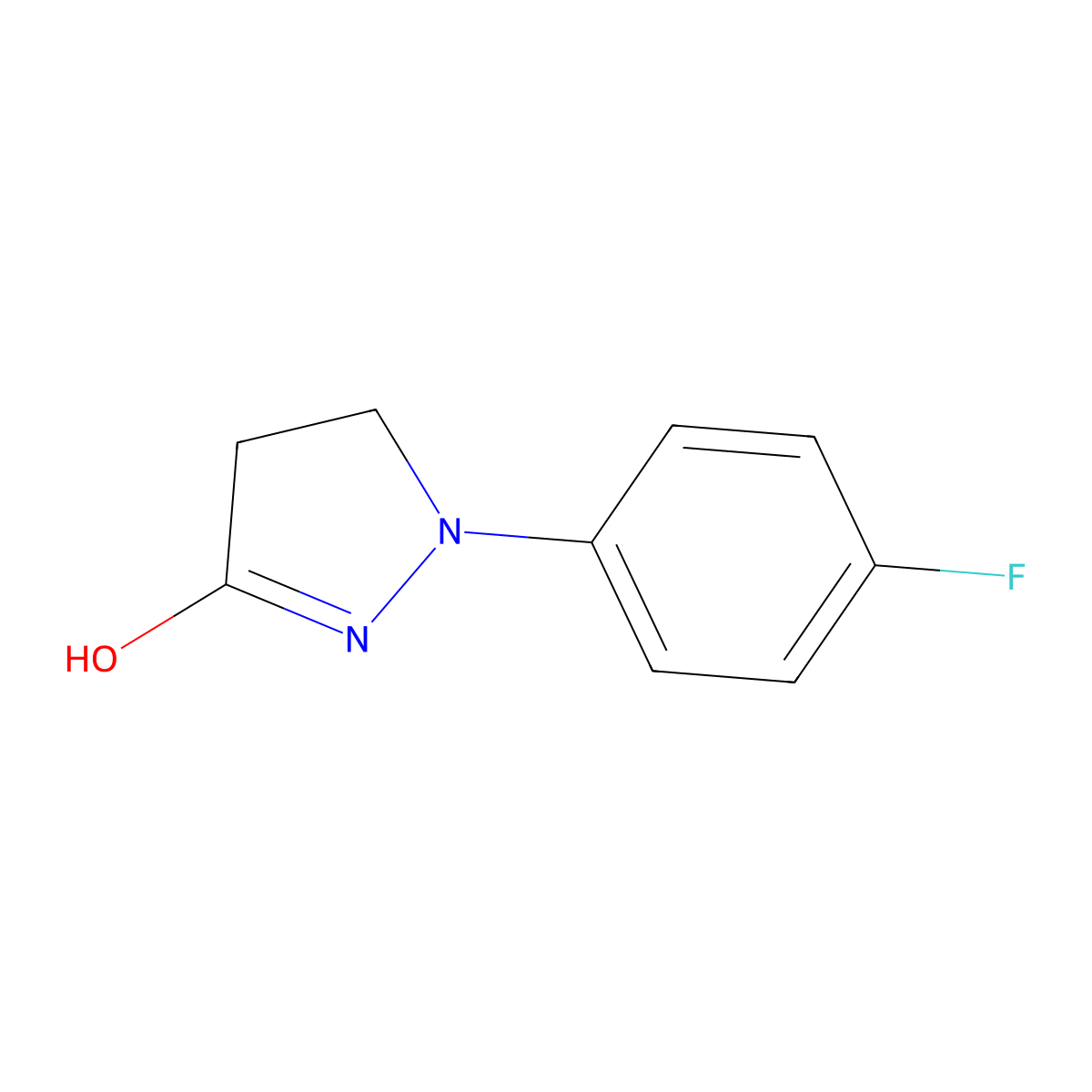 1-(4-Fluorophenyl)pyrazolidin-3-one molecular structure, CAS 6119-11-5
