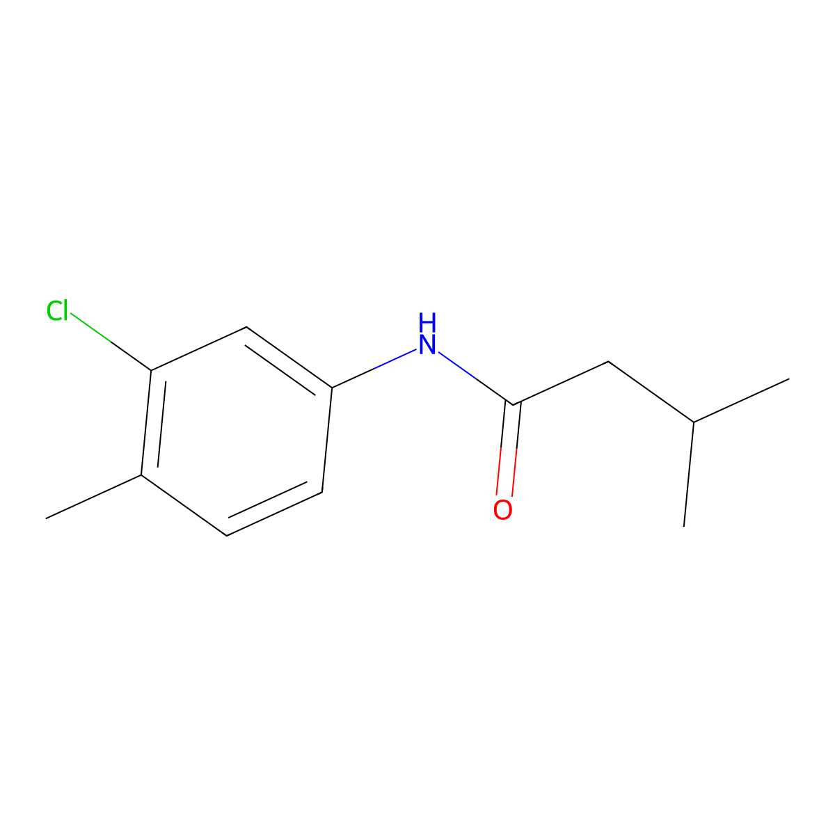 N-(3-chloro-4-methylphenyl)-3-methylbutanamide molecular structure, CAS 6119-40-0