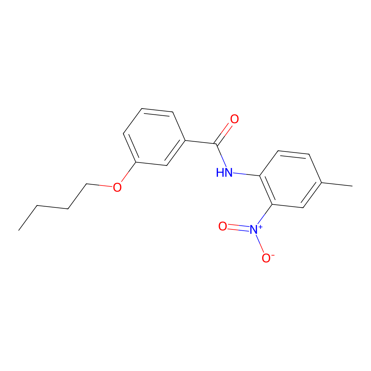 3-butoxy-N-(4-methyl-2-nitrophenyl)benzamide molecular structure, CAS 6119-99-9