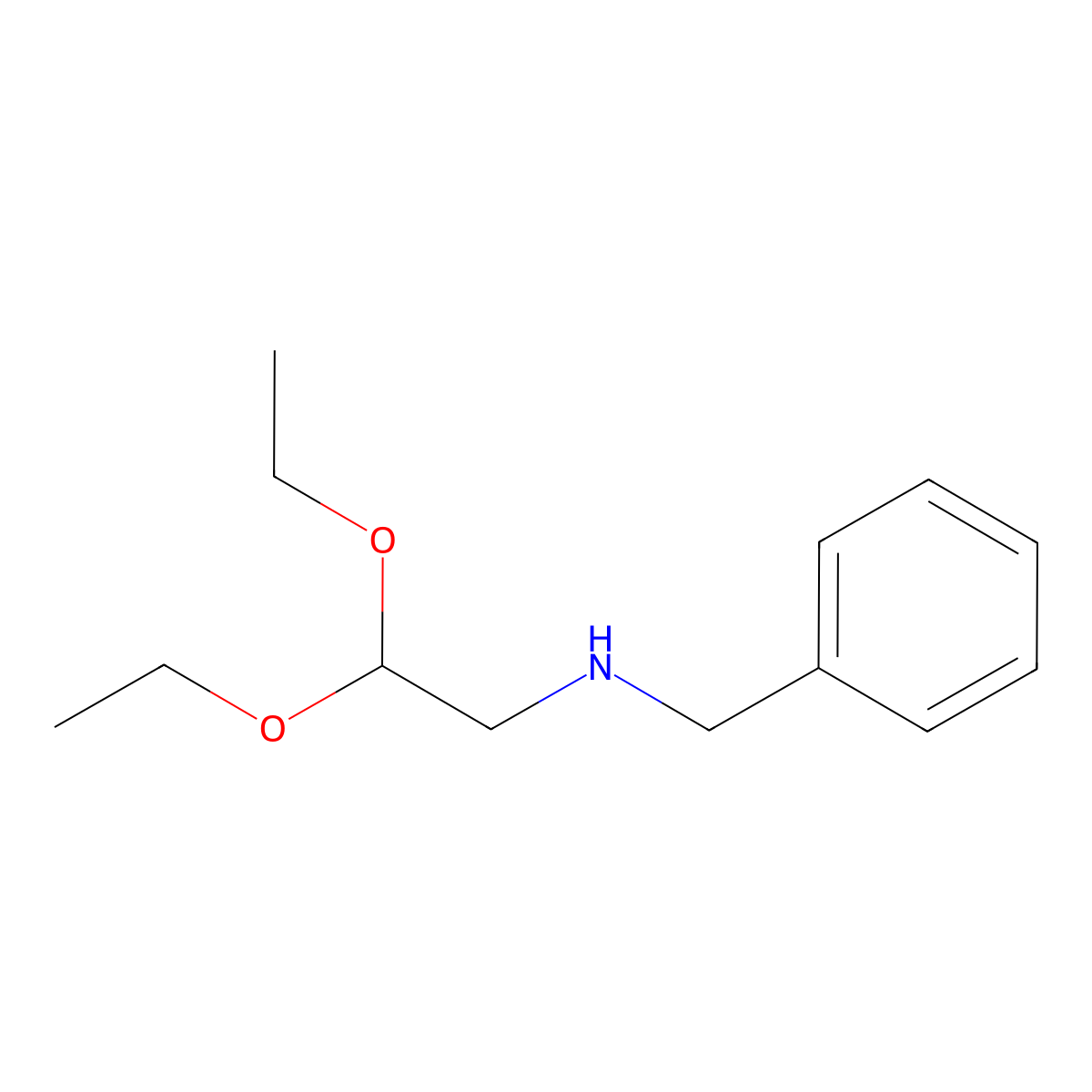 (Benzylamino)acetaldehyde diethyl acetal molecular structure, CAS 61190-10-1
