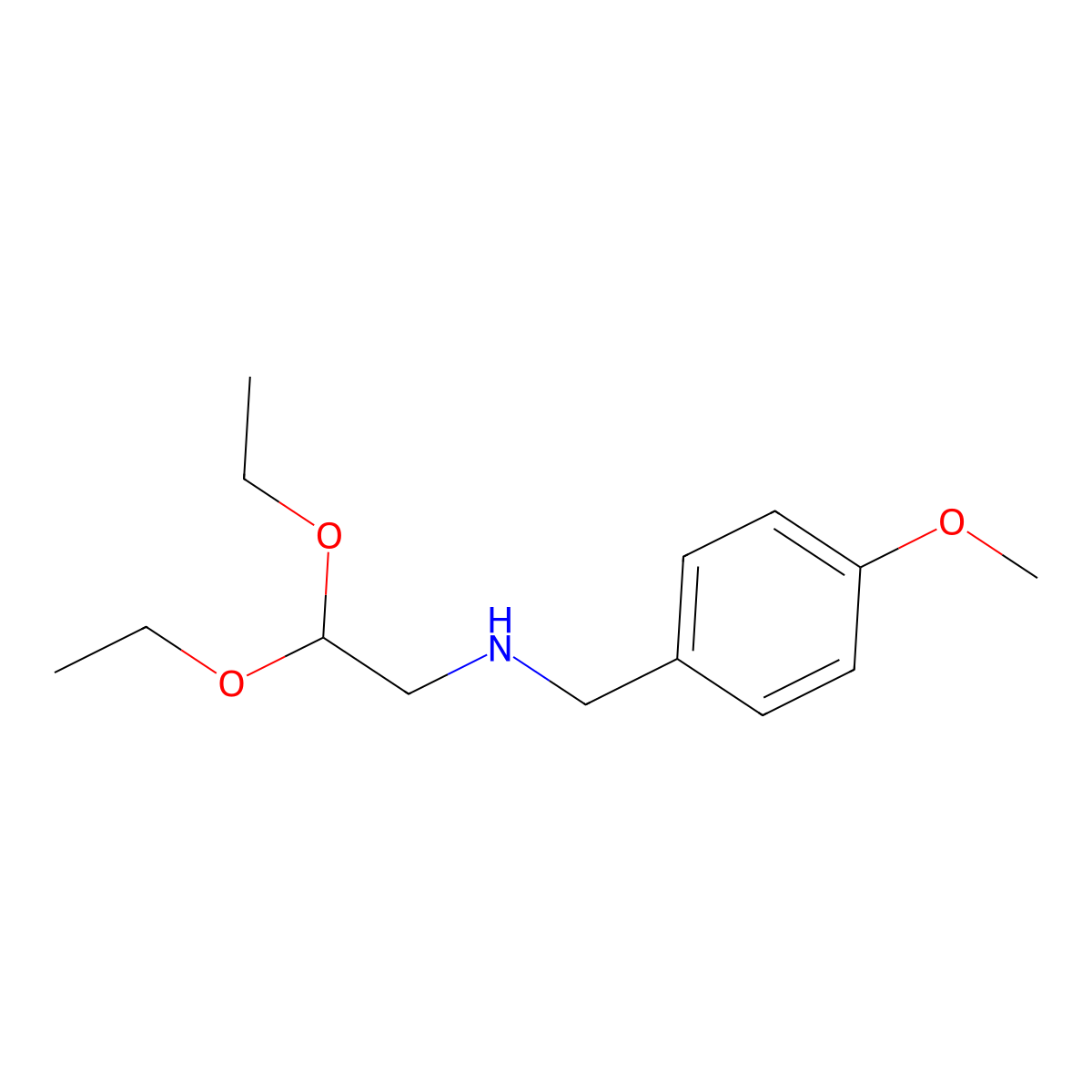 (2,2-Diethoxyethyl)[(4-methoxyphenyl)methyl]amine molecular structure, CAS 61190-12-3