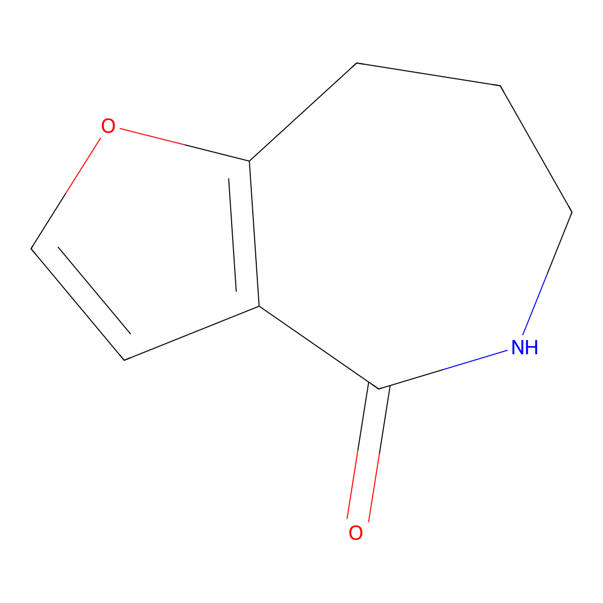 5,6,7,8-tetrahydro-4H-furo[3,2-c]azepin-4-one molecular structure, CAS 61190-48-5