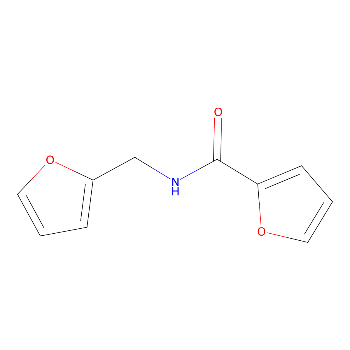 N-Furfuryl-2-furamide molecular structure, CAS 61190-74-7