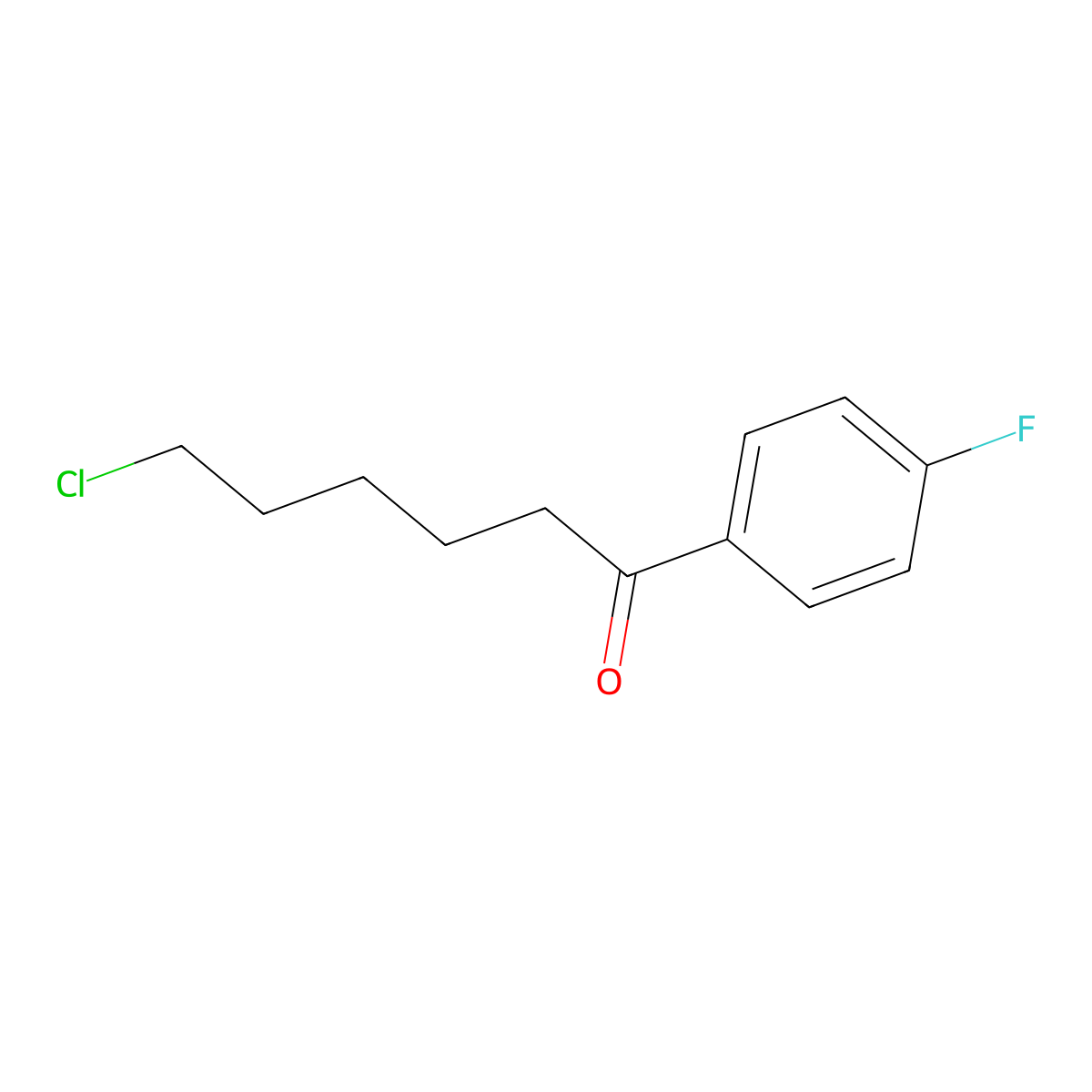 6-Chloro-1-(4-fluorophenyl)-1-oxohexane molecular structure, CAS 61191-90-0
